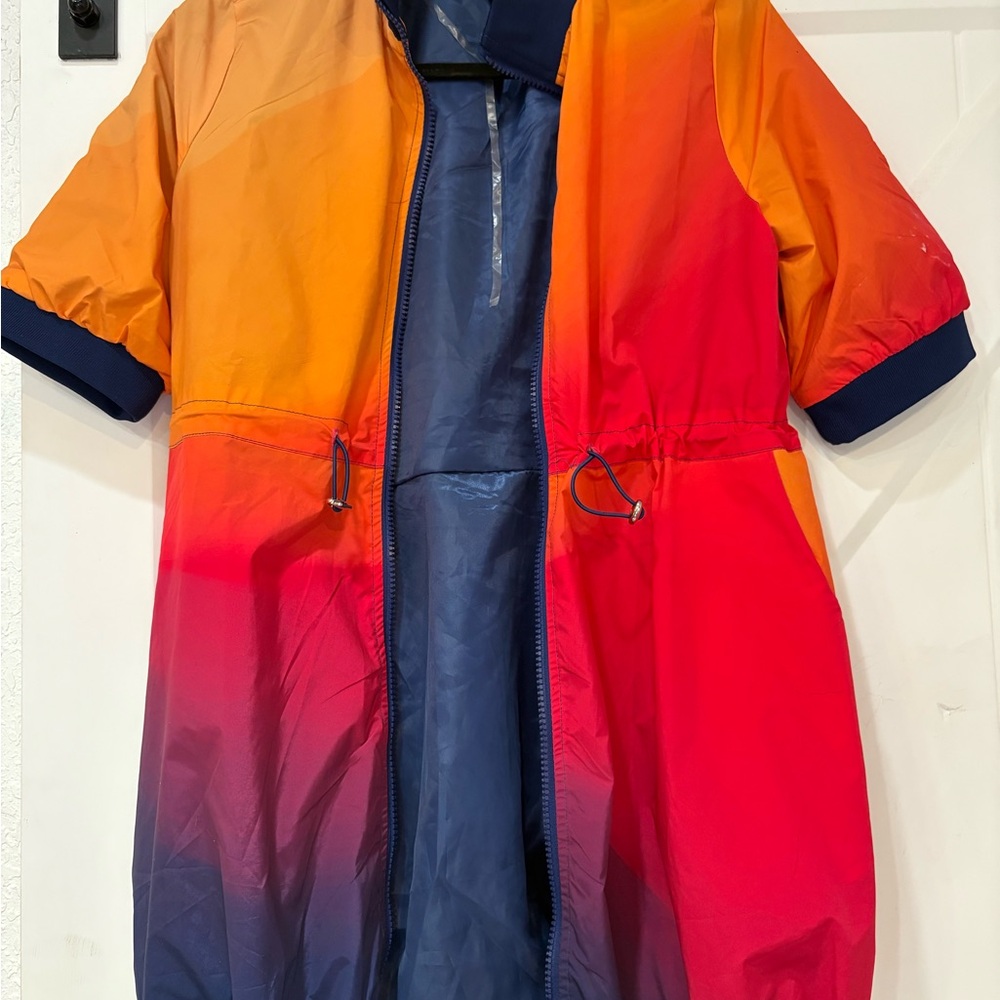 Vibrant Orange and Red Gradient Jacket